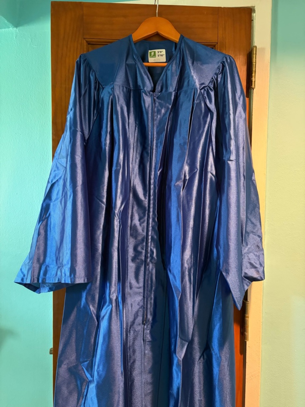Blue Graduation Cap & Gown - Classic Academic Robe